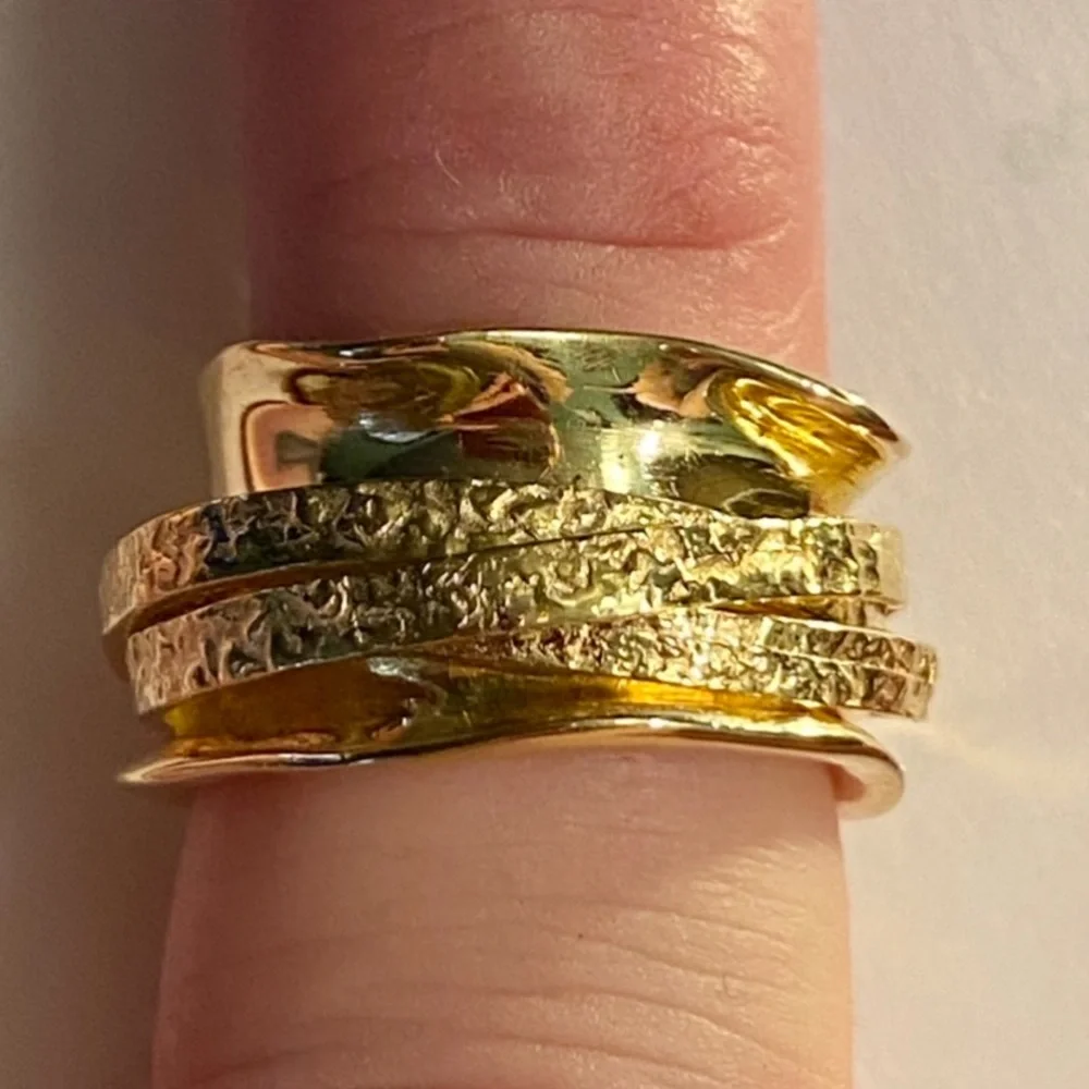 NWOT ITALY MADE 4 BAND SPINNER RING - Picture 10 of 16